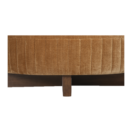 Ottoman in Golden Cognac with Plush Cushioning