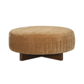 Ottoman in Golden Cognac with Plush Cushioning