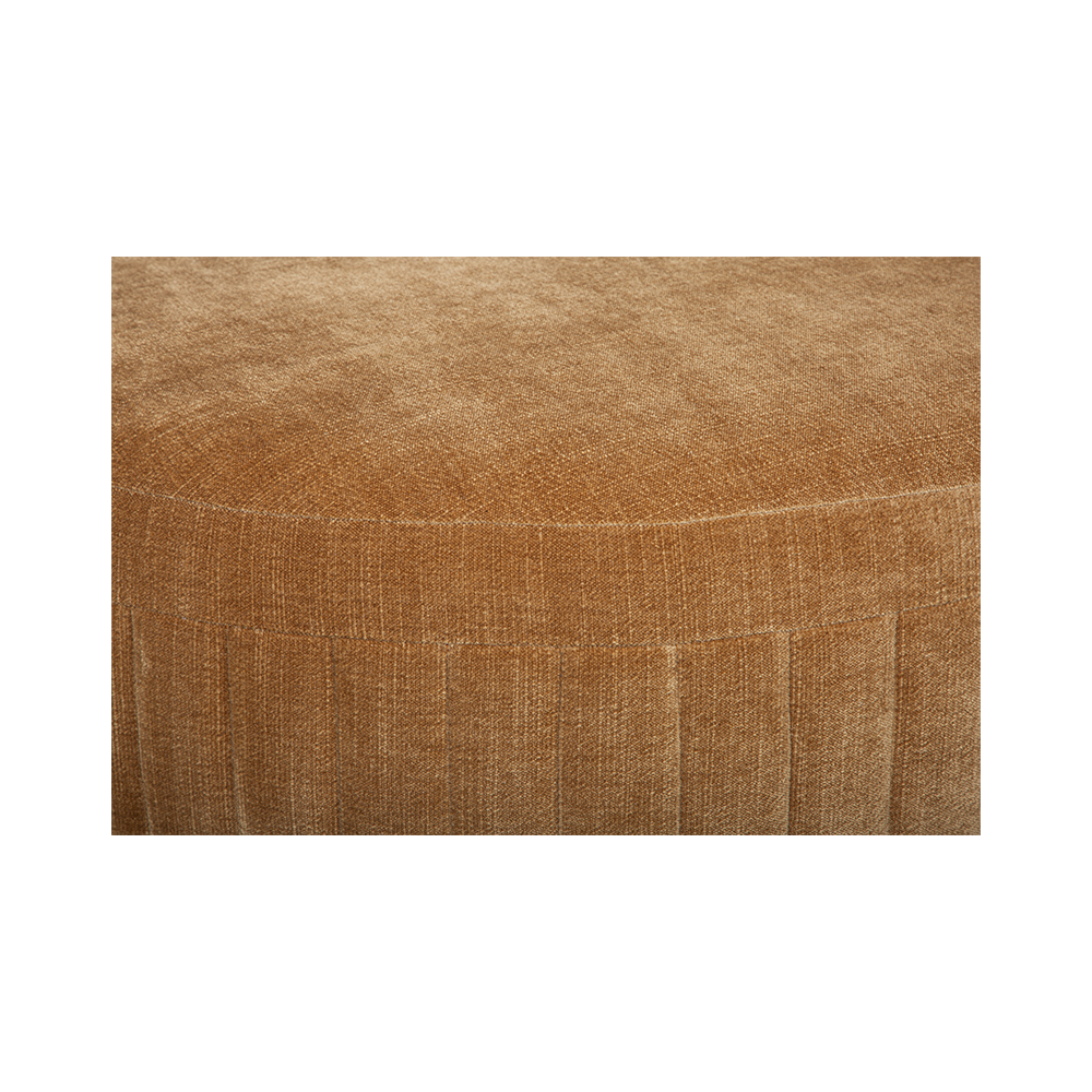 Ottoman in Golden Cognac with Plush Cushioning