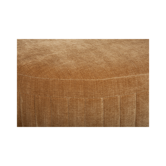 Ottoman in Golden Cognac with Plush Cushioning