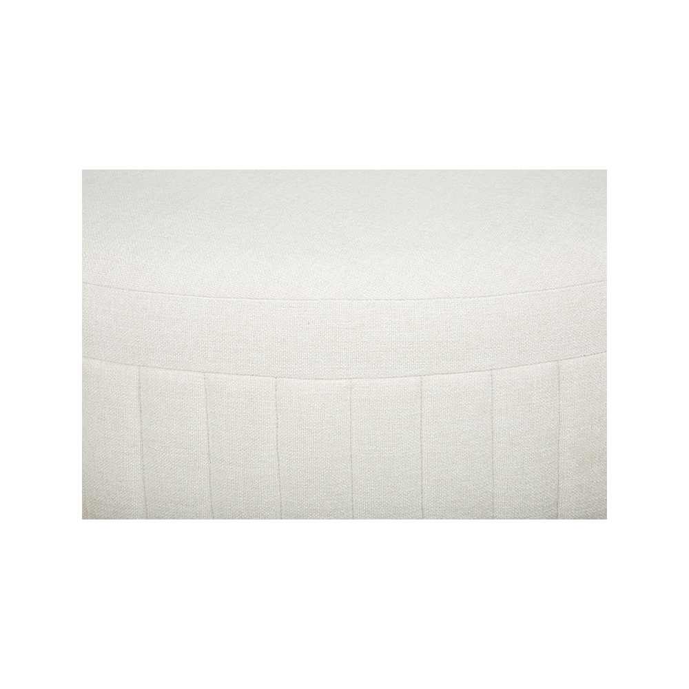Ottoman Soft Ivory with Tufted Detailing