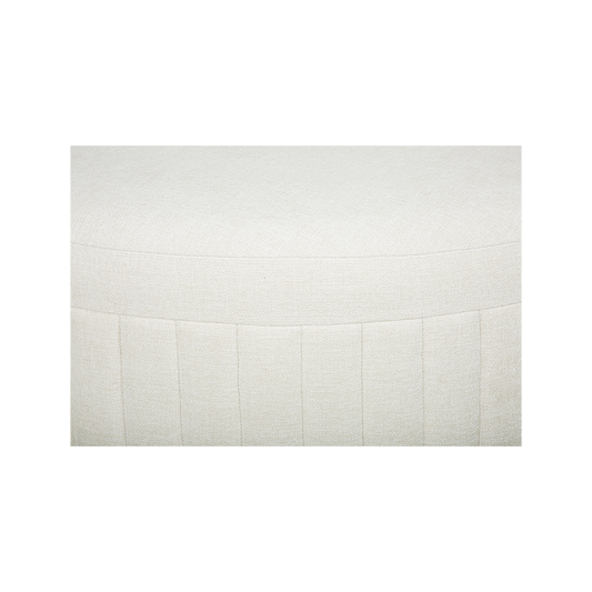 Ottoman Soft Ivory with Tufted Detailing