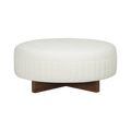 Ottoman Soft Ivory with Tufted Detailing