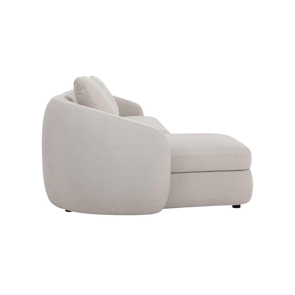 Sectional Sofa in Beige with L-Shaped Design