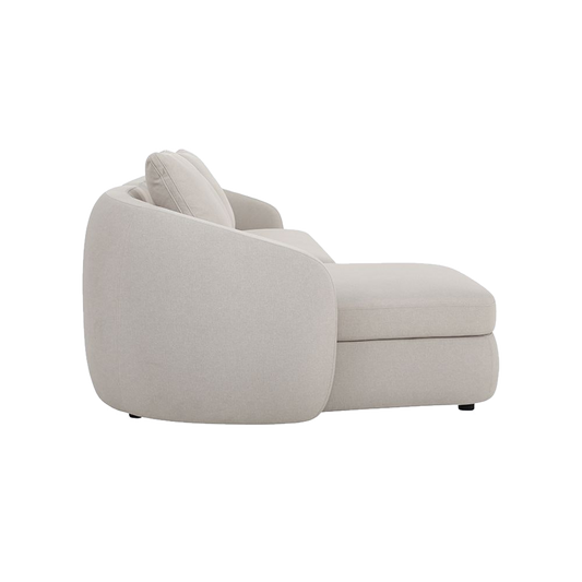 Sectional Sofa in Beige with L-Shaped Design