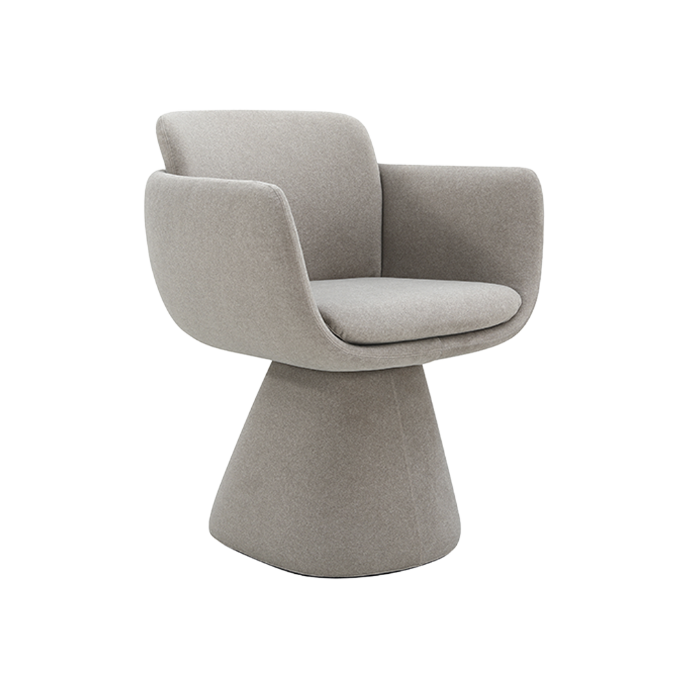 Swivel Dining Chair in Mocha with Sleek Design