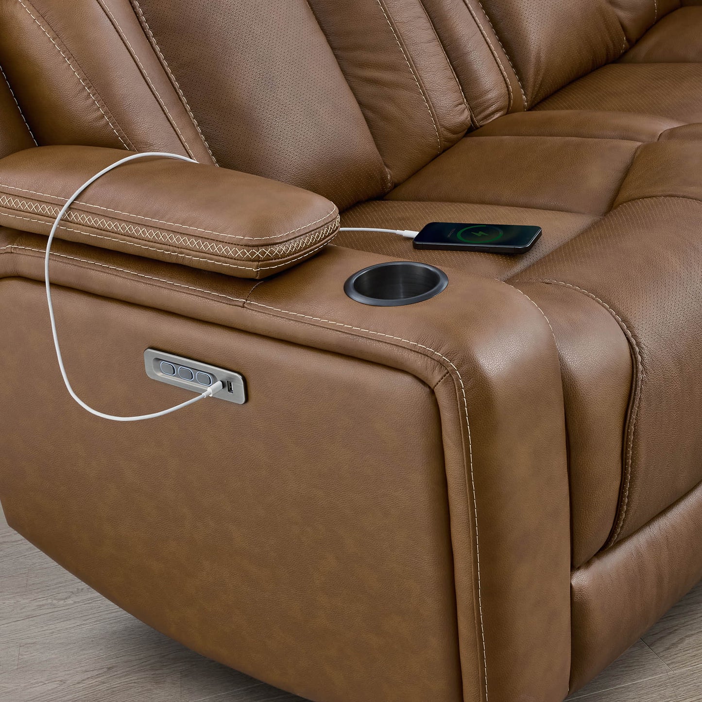 Reclining Sofa in Sable with Zero-Gravity Mechanism
