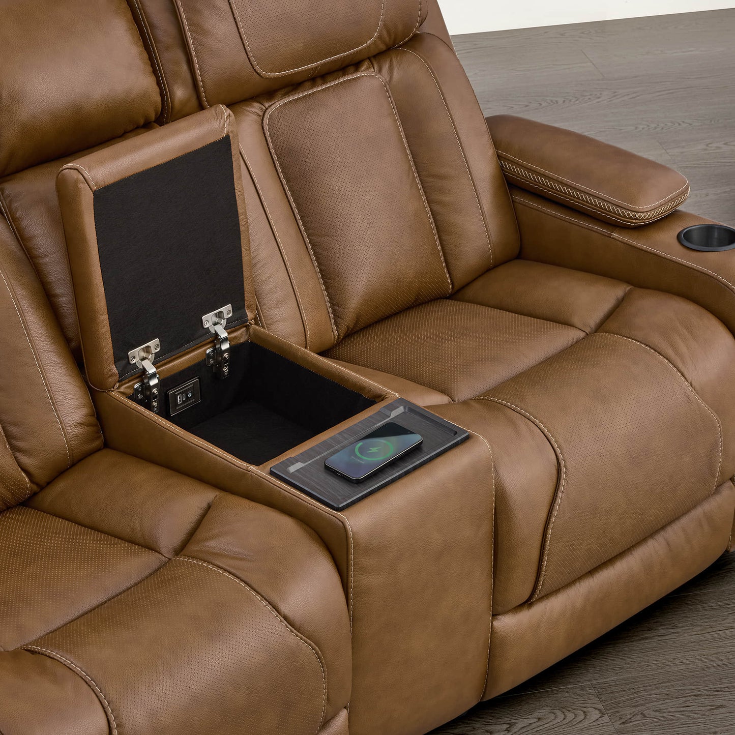 Reclining Sofa in Sable with Zero-Gravity Mechanism