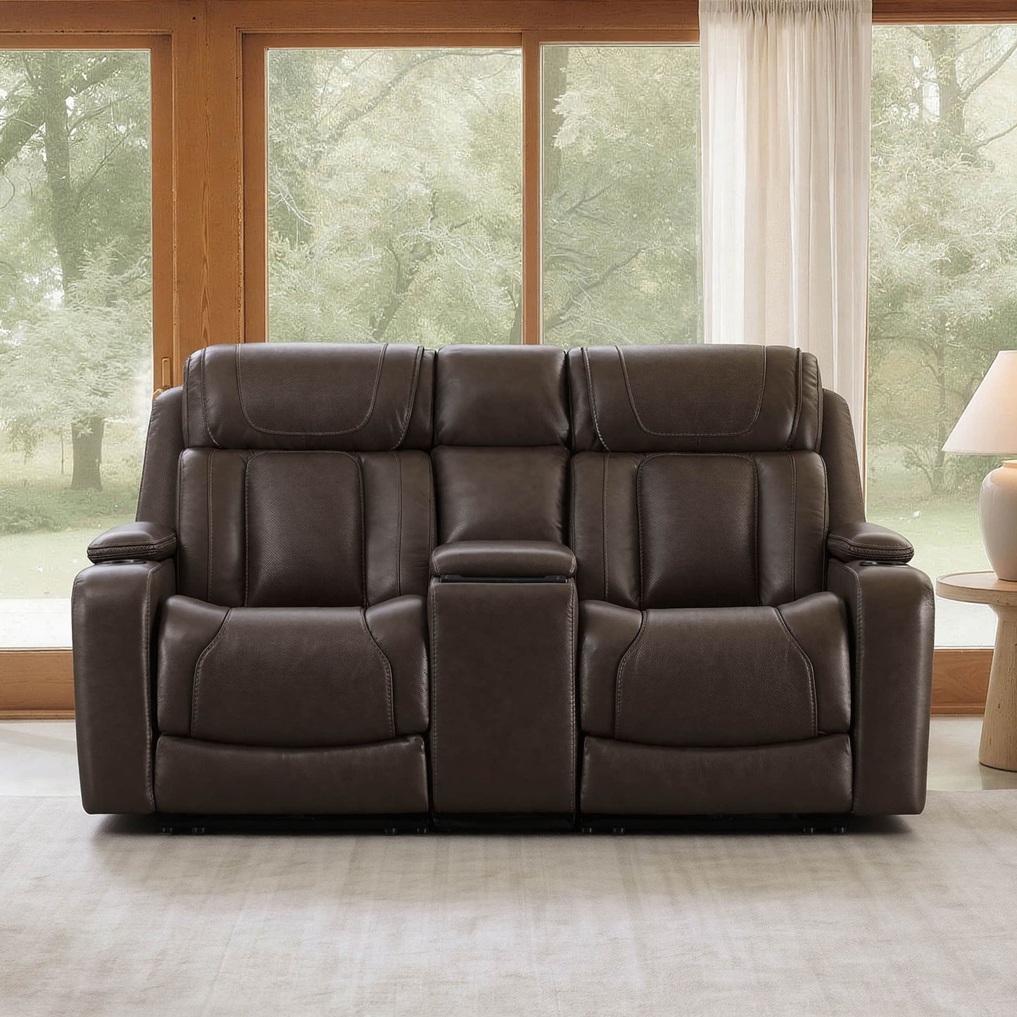 Reclining Sofa in Sable with Zero-Gravity Mechanism