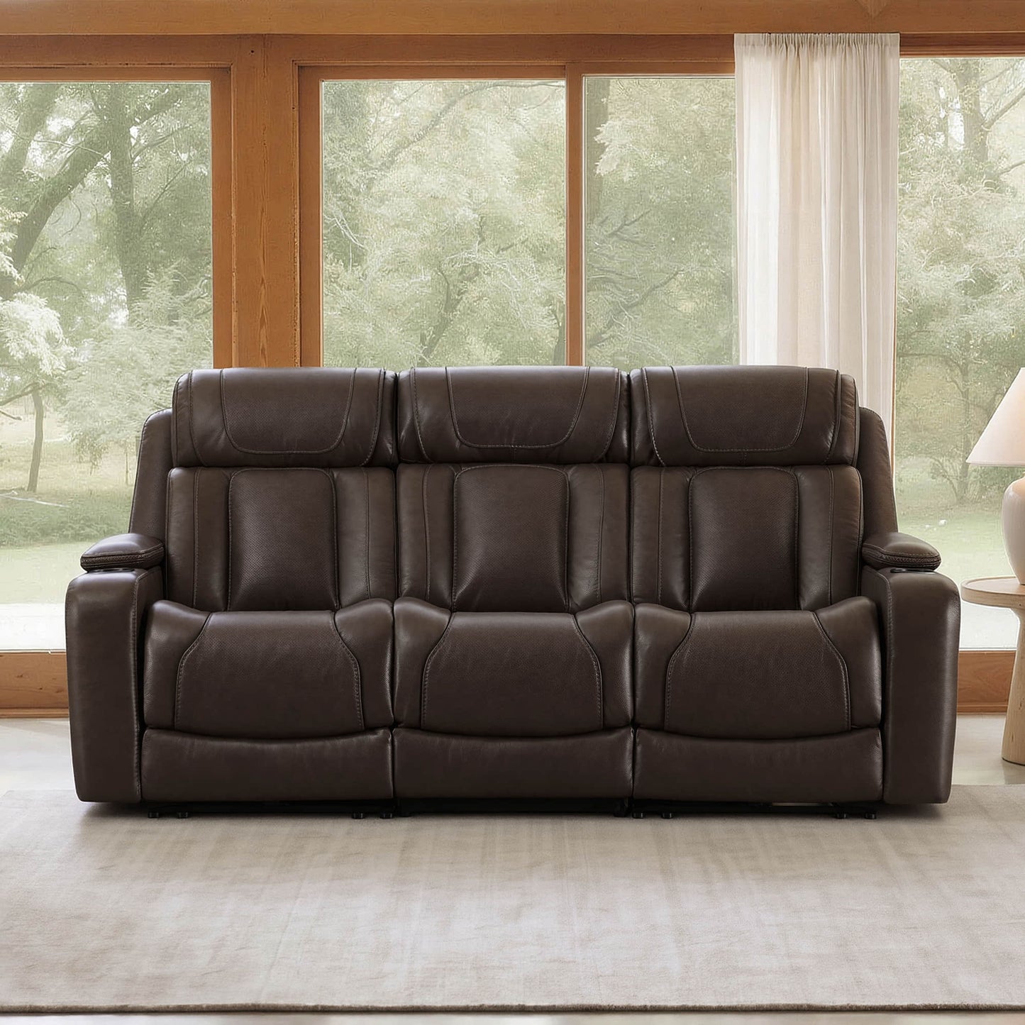 Reclining Sofa in Sable with Zero-Gravity Mechanism