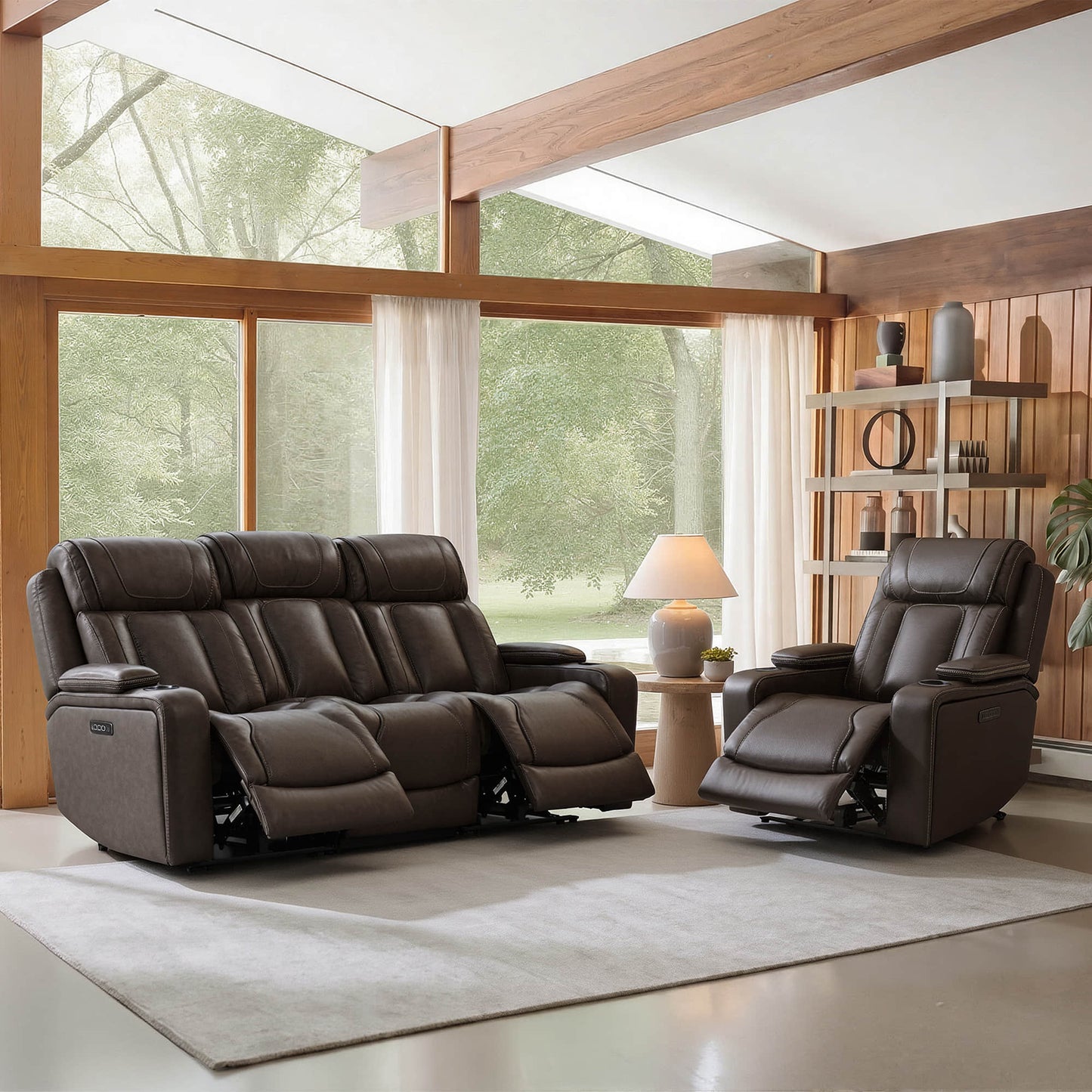 Reclining Sofa in Sable with Zero-Gravity Mechanism