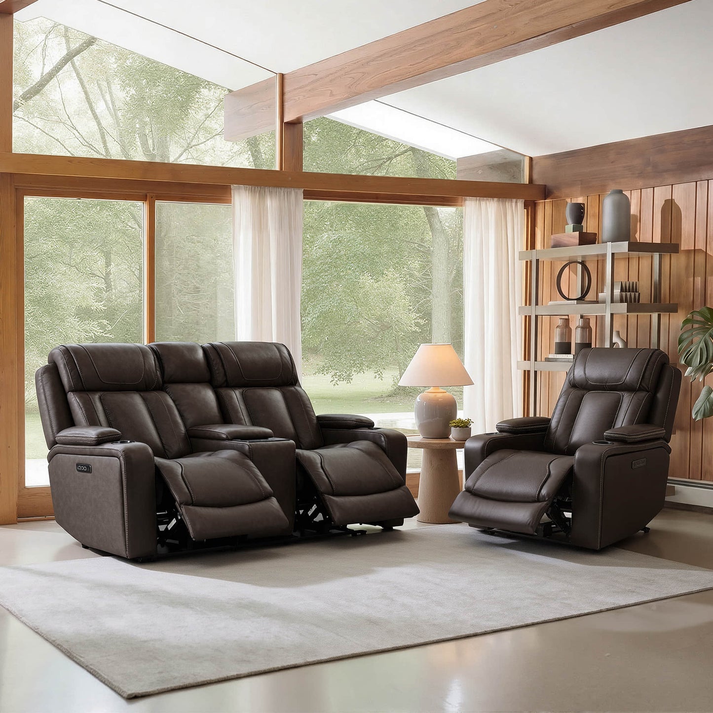Reclining Sofa in Sable with Zero-Gravity Mechanism