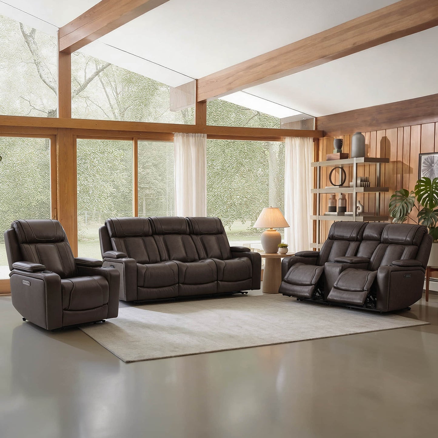 Reclining Sofa in Sable with Zero-Gravity Mechanism