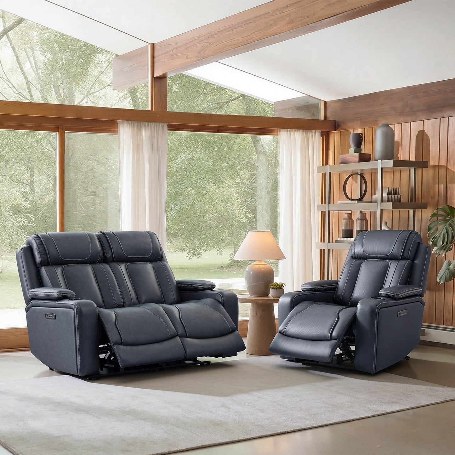 Reclining Sofa in Sable with Zero-Gravity Mechanism