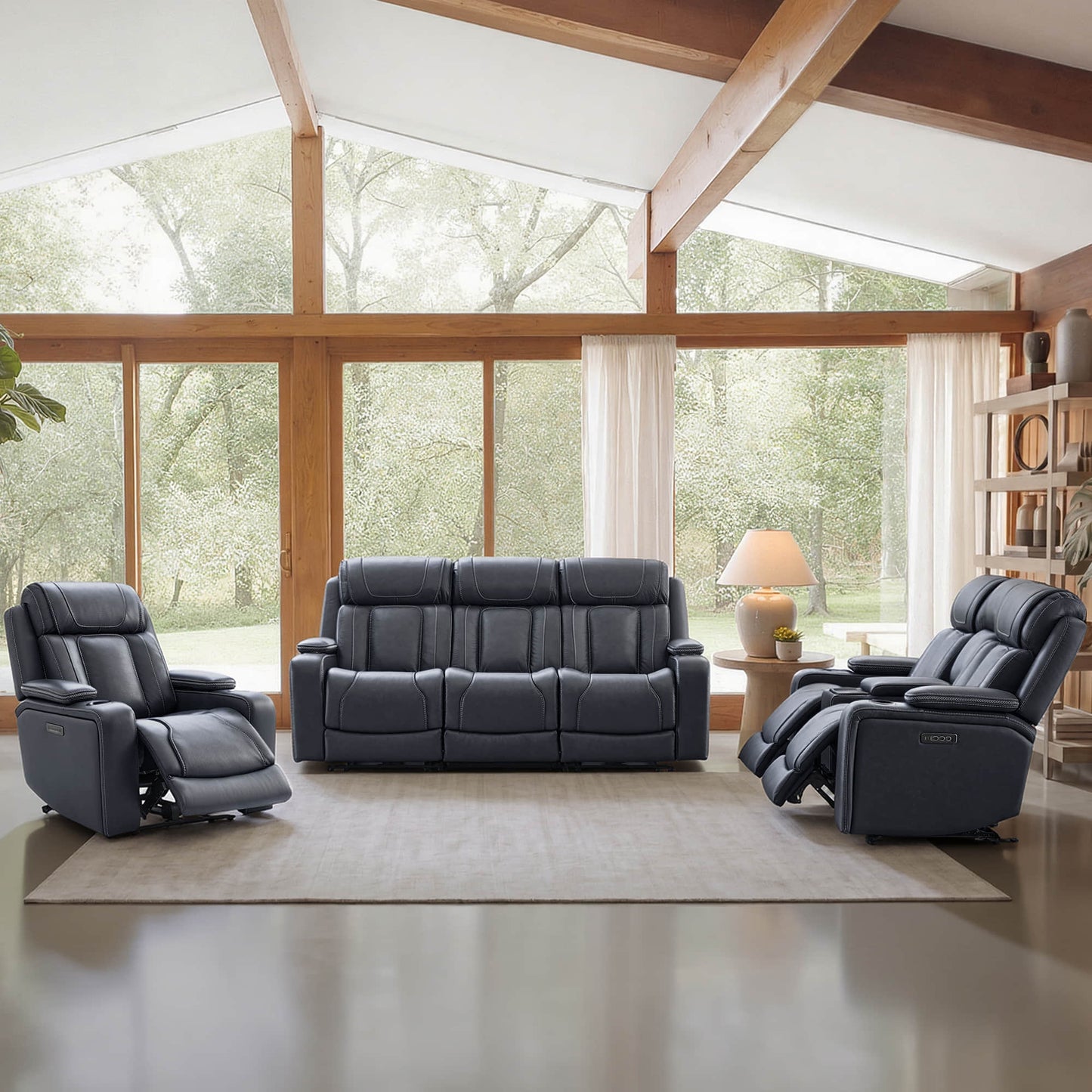 Reclining Sofa in Sable with Zero-Gravity Mechanism
