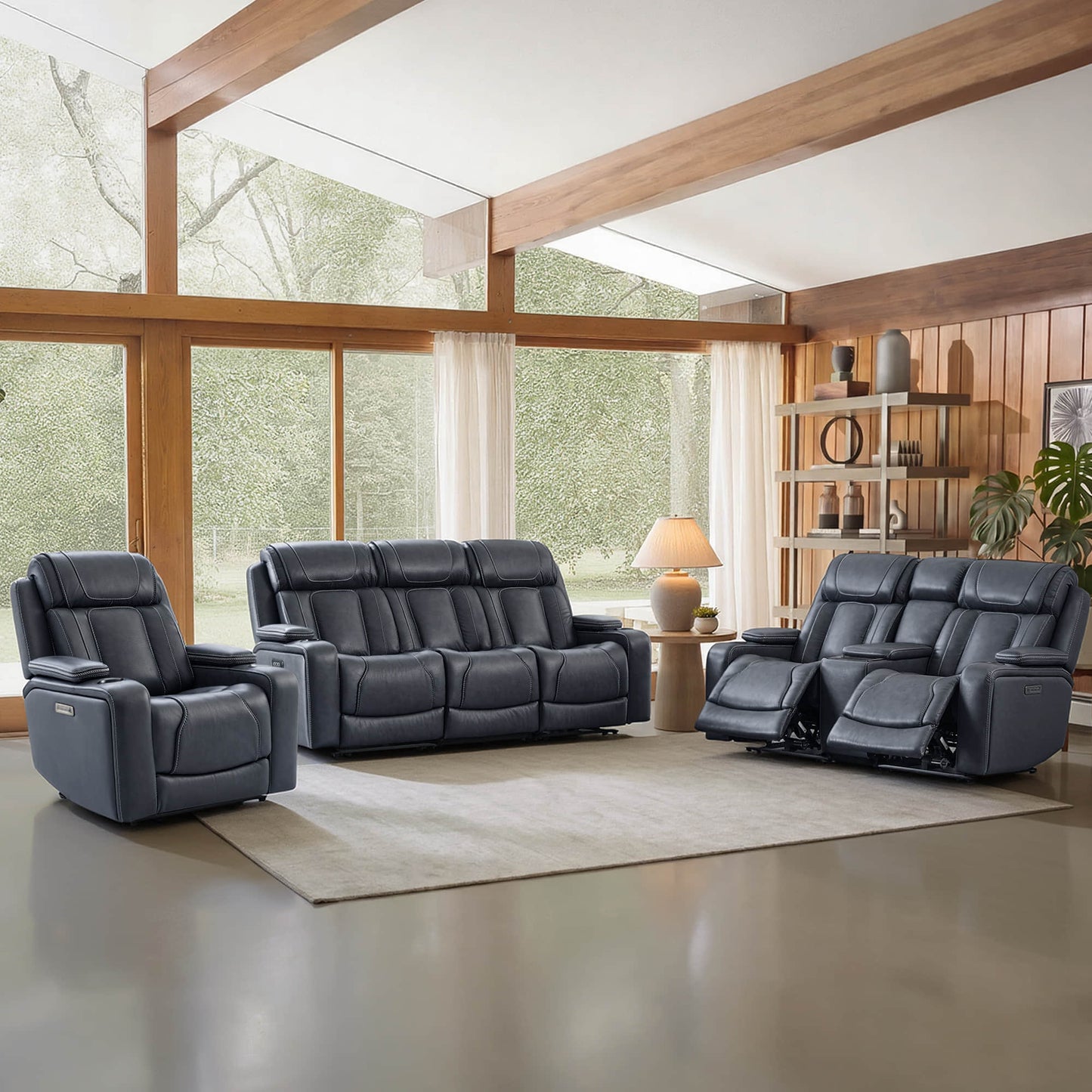 Reclining Sofa in Sable with Zero-Gravity Mechanism