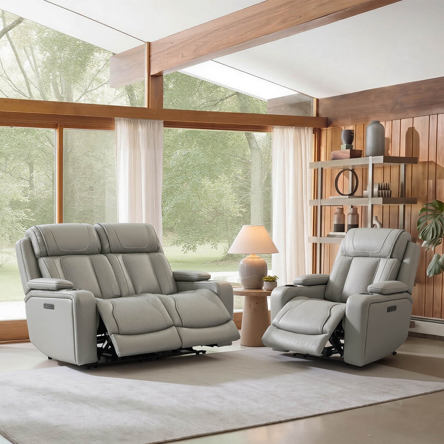 Reclining Sofa in Sable with Zero-Gravity Mechanism