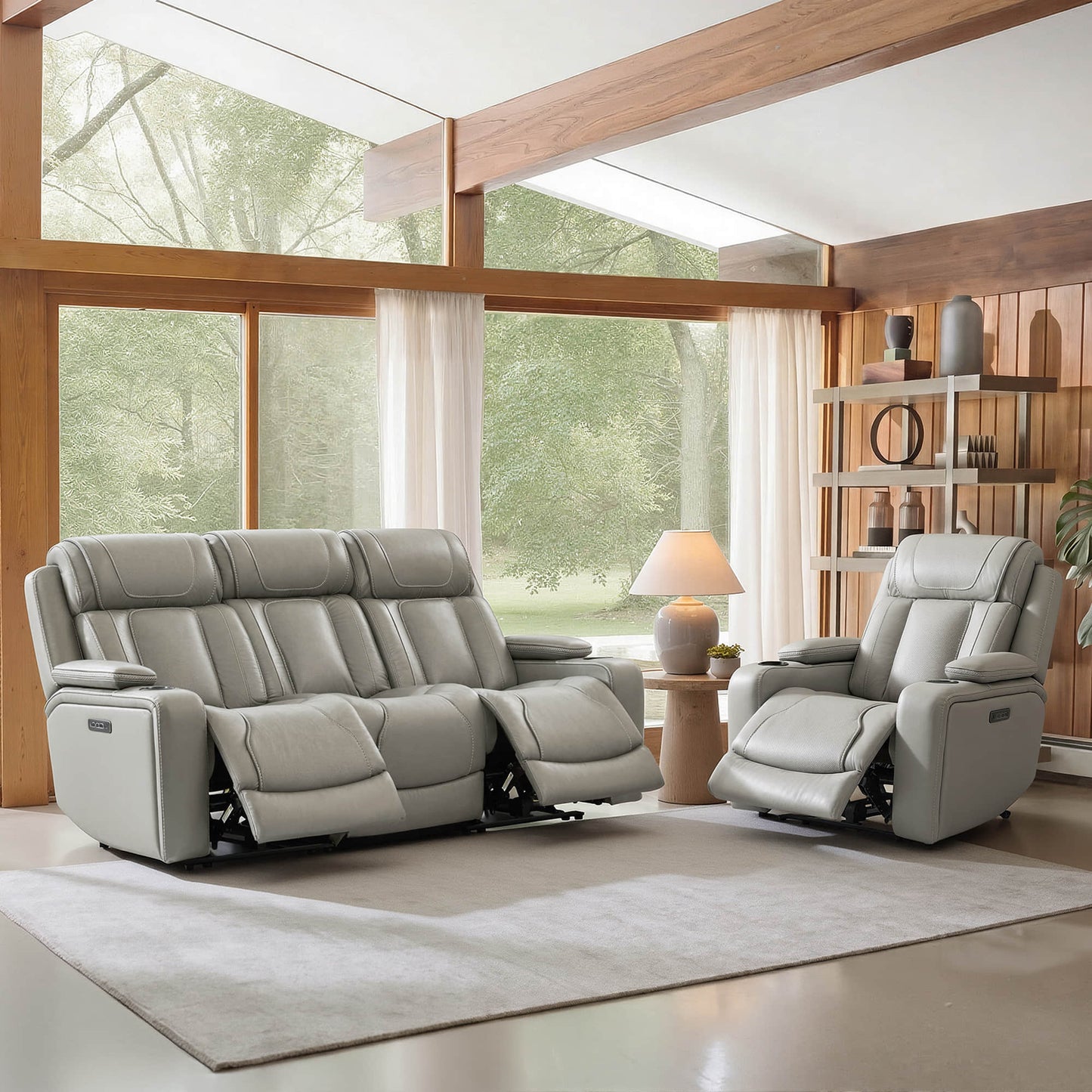 Reclining Sofa in Sable with Zero-Gravity Mechanism
