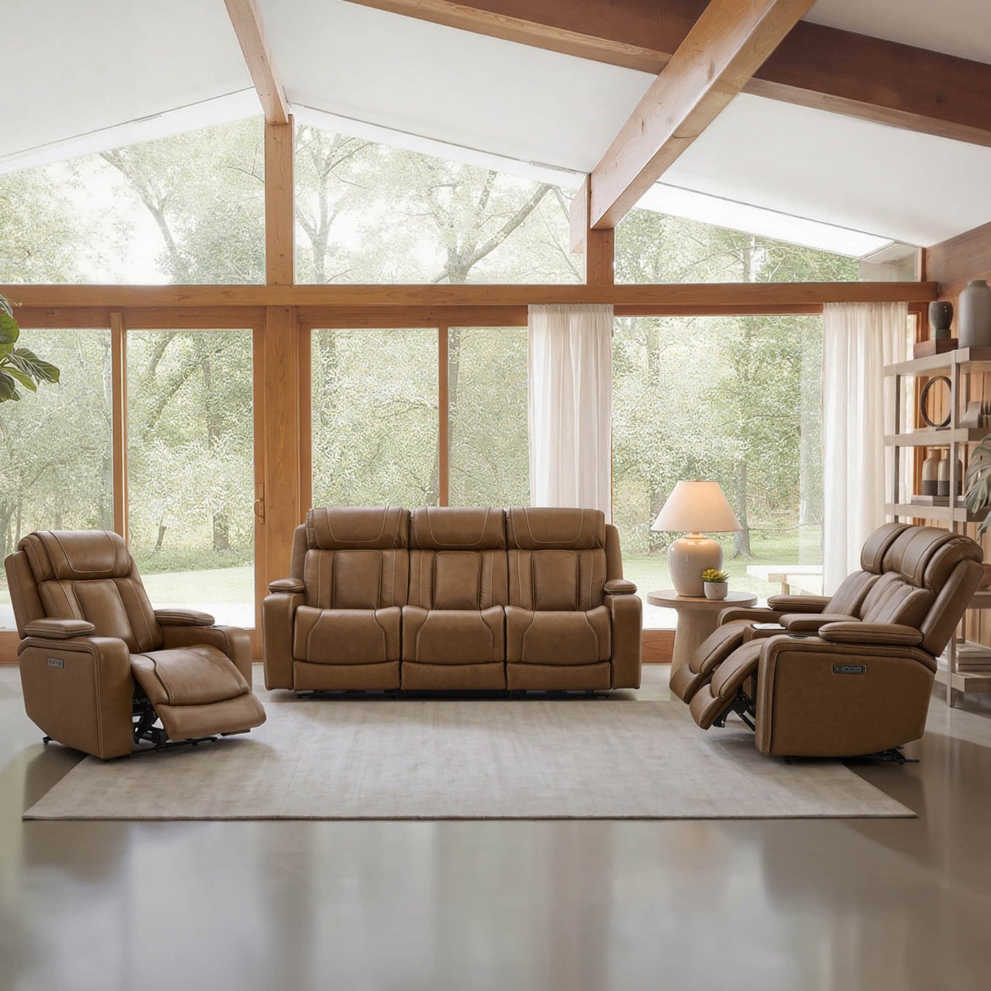 Reclining Sofa in Sable with Zero-Gravity Mechanism