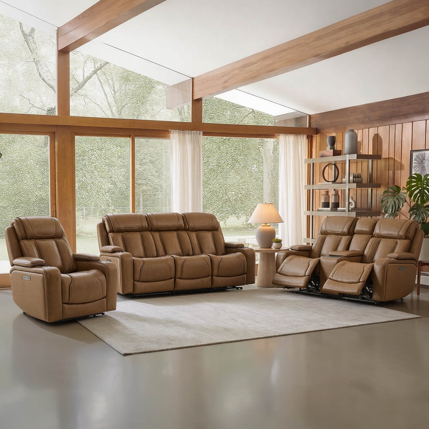 Reclining Sofa in Sable with Zero-Gravity Mechanism