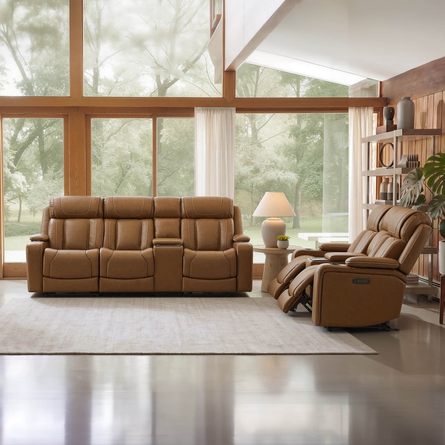 Reclining Sofa in Sable with Zero-Gravity Mechanism