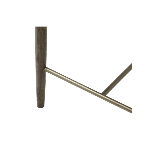 Counter Stool in Beige with Wooden Legs