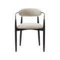 Dining Chair Black with Curved Backrest