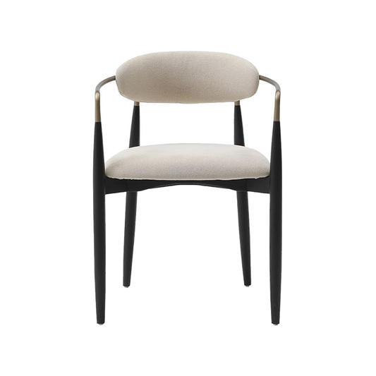 Dining Chair Black with Curved Backrest