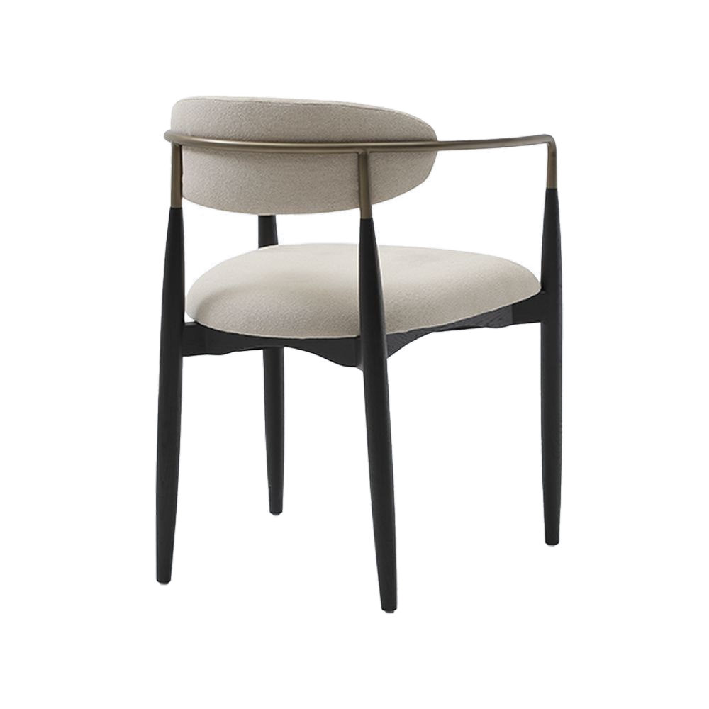 Dining Chair Black with Curved Backrest