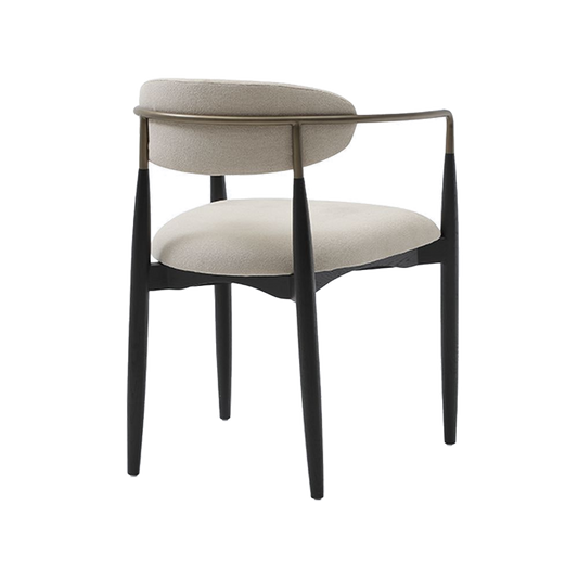 Dining Chair Black with Curved Backrest