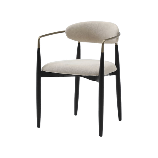Dining Chair Black with Curved Backrest