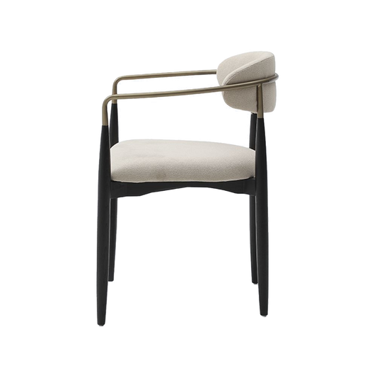 Dining Chair Black with Curved Backrest