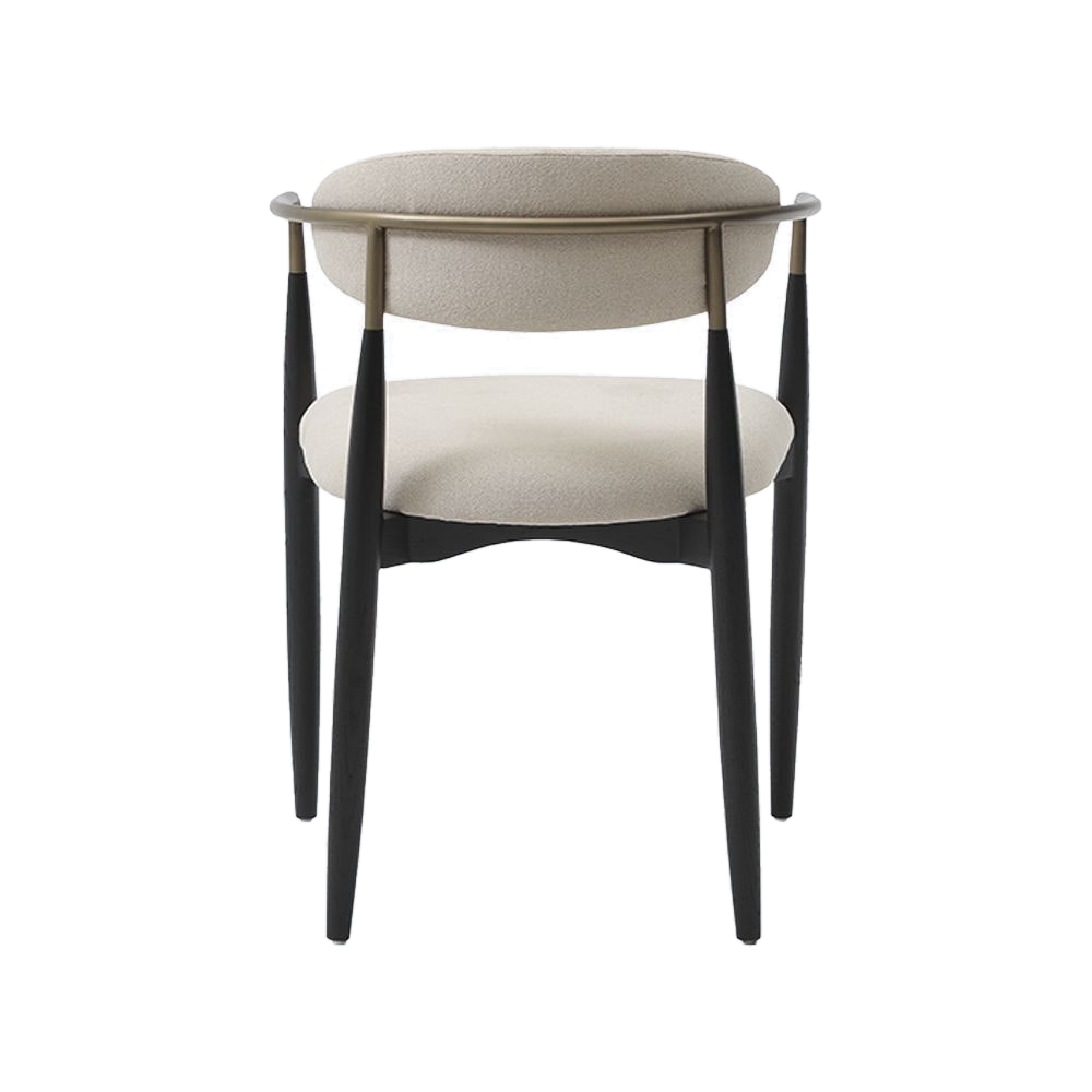 Dining Chair Black with Curved Backrest