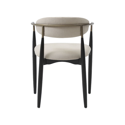 Dining Chair Black with Curved Backrest