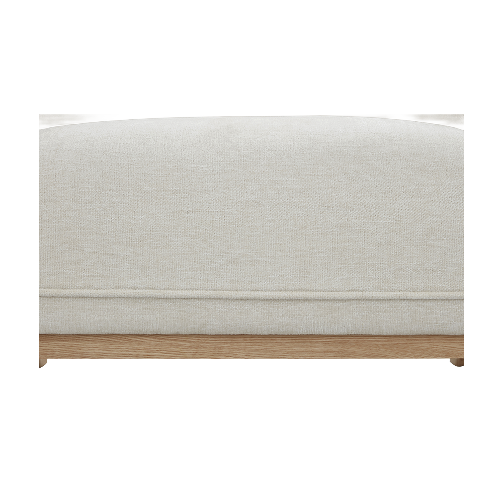 Lounge Chair in Off White with Curved Back Design