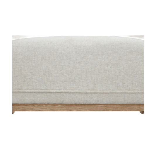 Lounge Chair in Off White with Curved Back Design