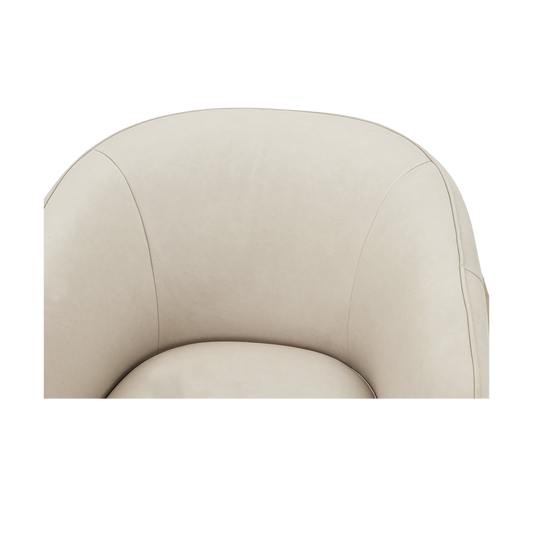 Lounge Chair in Greige with Curved Back Design