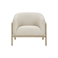 Lounge Chair in Greige with Curved Back Design