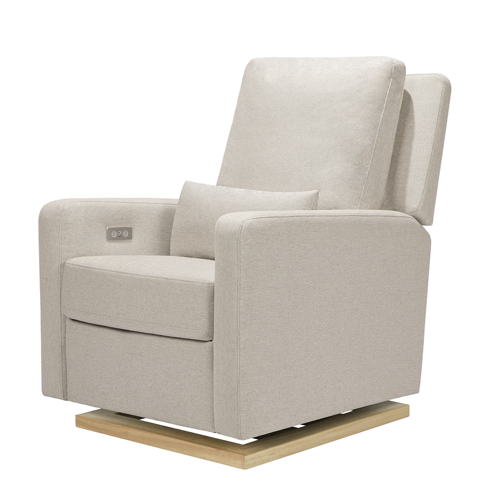 Recliner Glider with USB Port and Adjustable Headrest