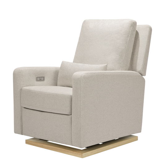 Recliner Glider with USB Port and Adjustable Headrest