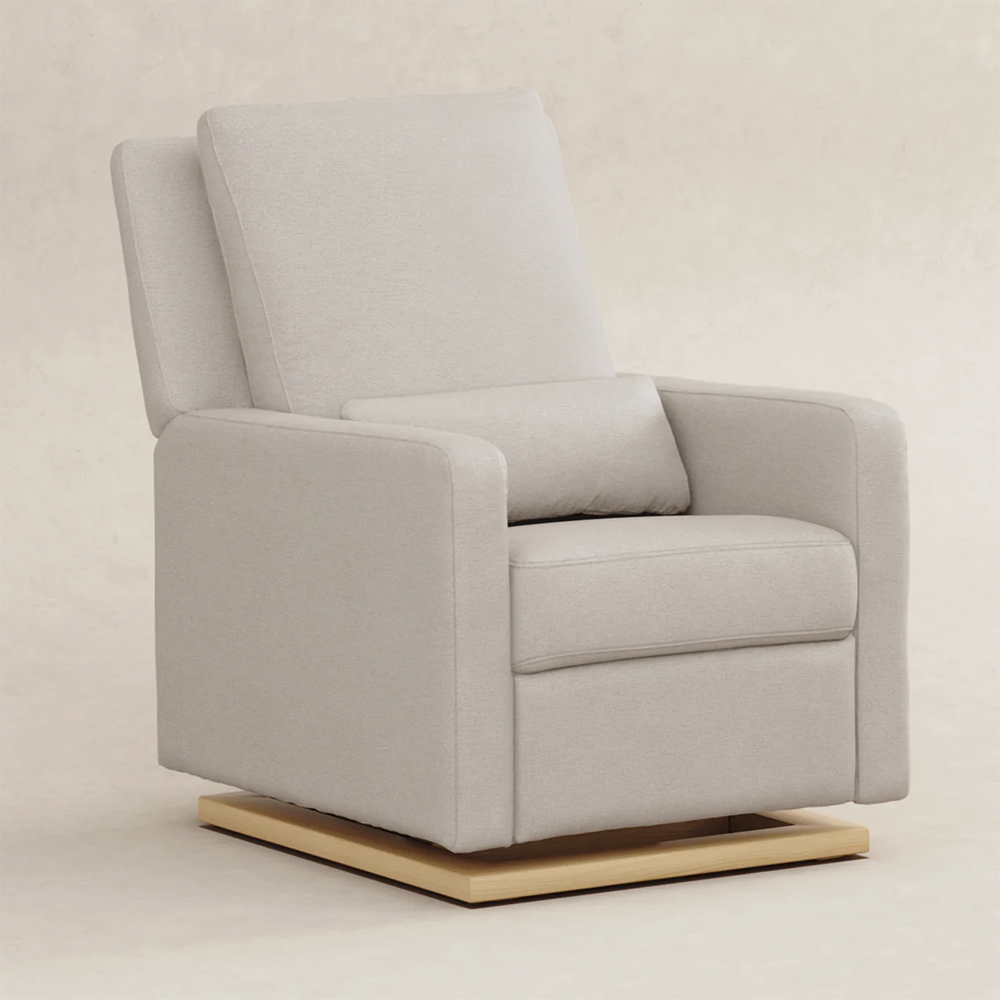 Recliner Glider with USB Port and Adjustable Headrest