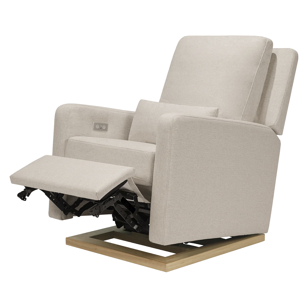 Recliner Glider with USB Port and Adjustable Headrest
