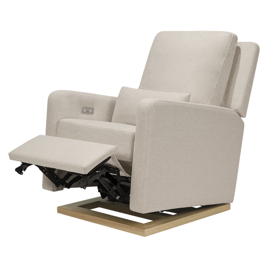Recliner Glider with USB Port and Adjustable Headrest