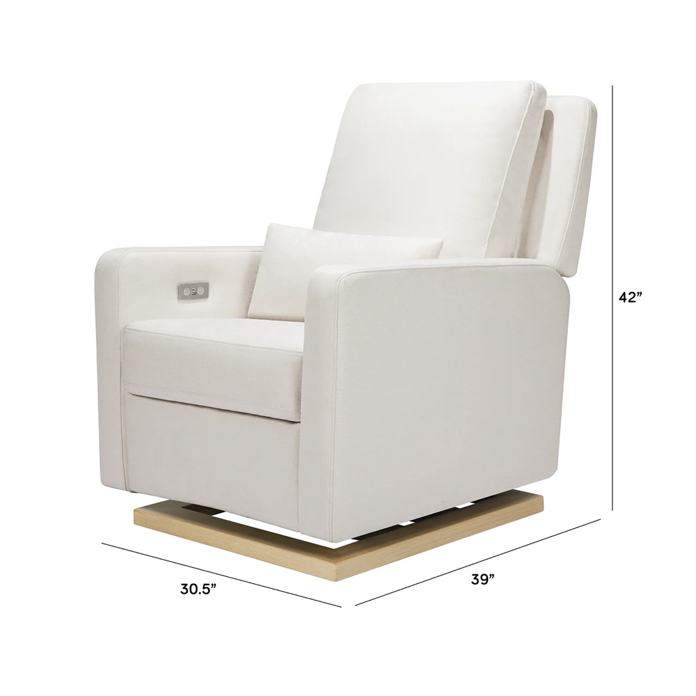 Recliner Glider with USB Port and Adjustable Headrest