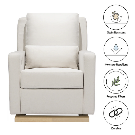 Recliner Glider with USB Port and Adjustable Headrest