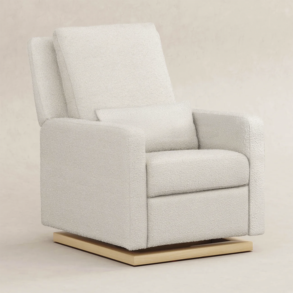 Recliner Glider with USB Port and Adjustable Headrest