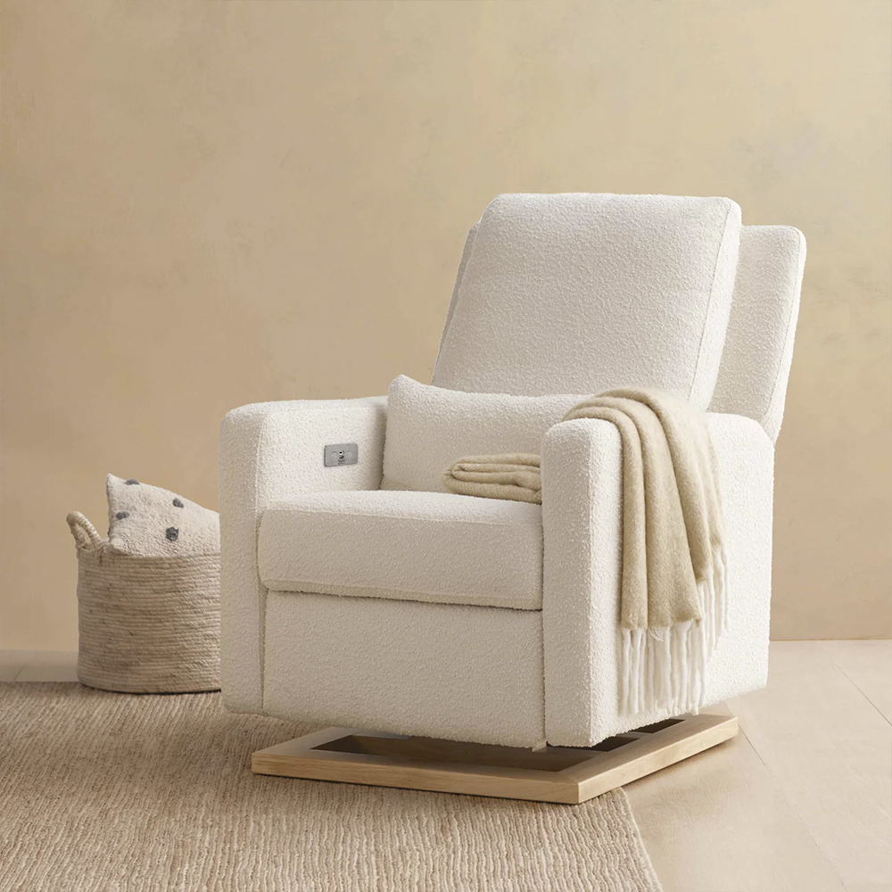 Recliner Glider with USB Port and Adjustable Headrest