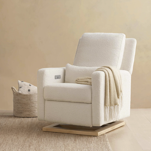 Recliner Glider with USB Port and Adjustable Headrest