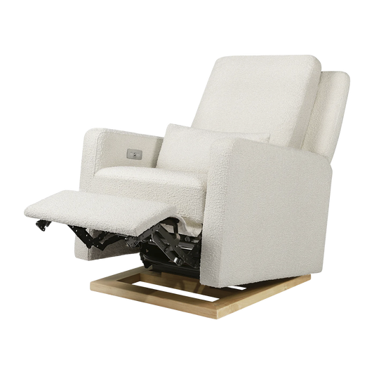 Recliner Glider with USB Port and Adjustable Headrest