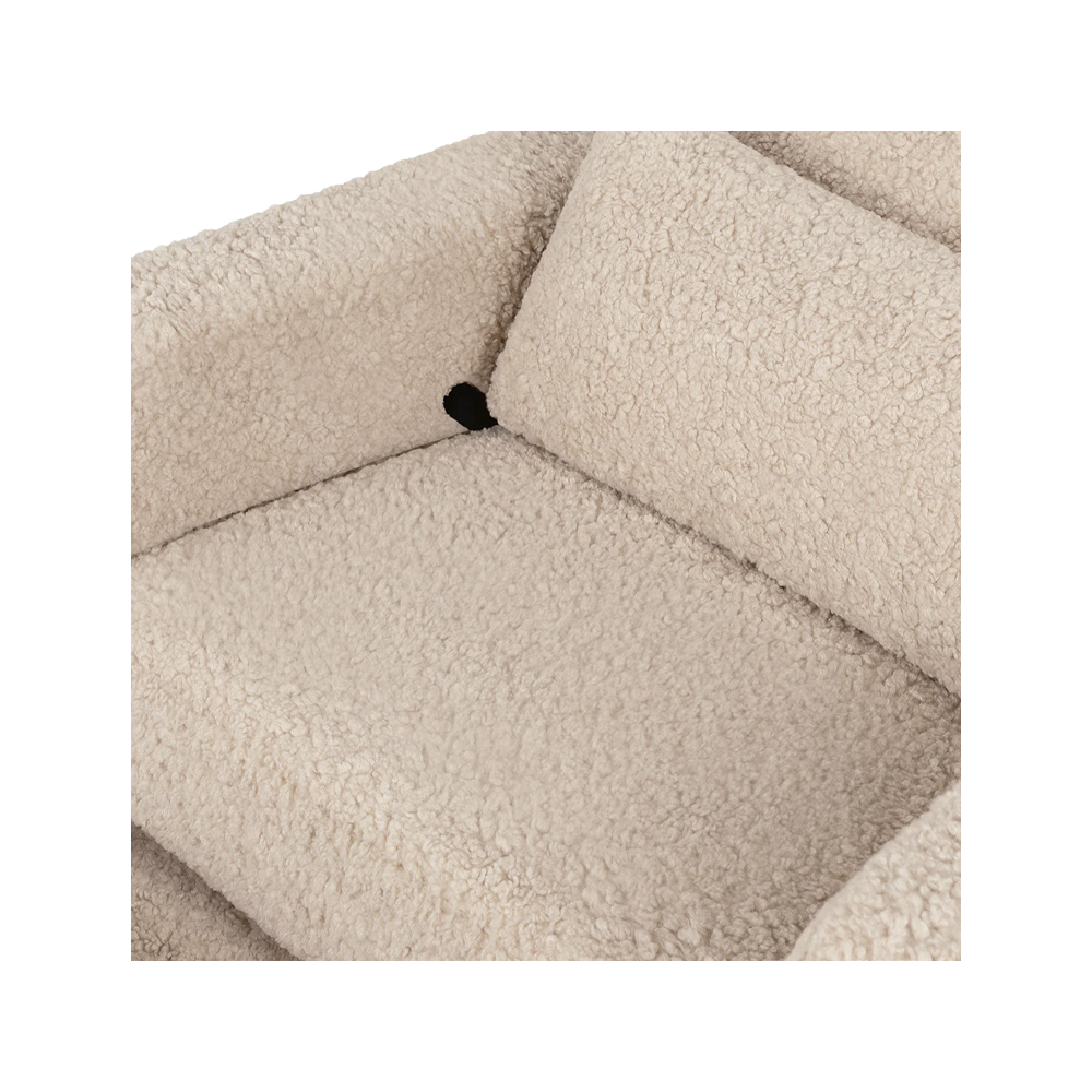 Recliner and Swivel Glider in Soft Shearling Fabric
